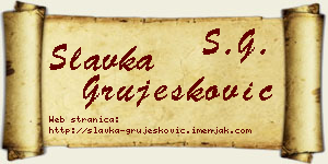 Slavka Grujesković vizit kartica